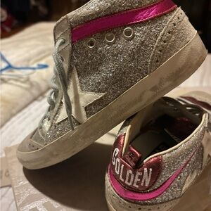 Golden Goose Kids Sneakers - Silver Glitter and Pink